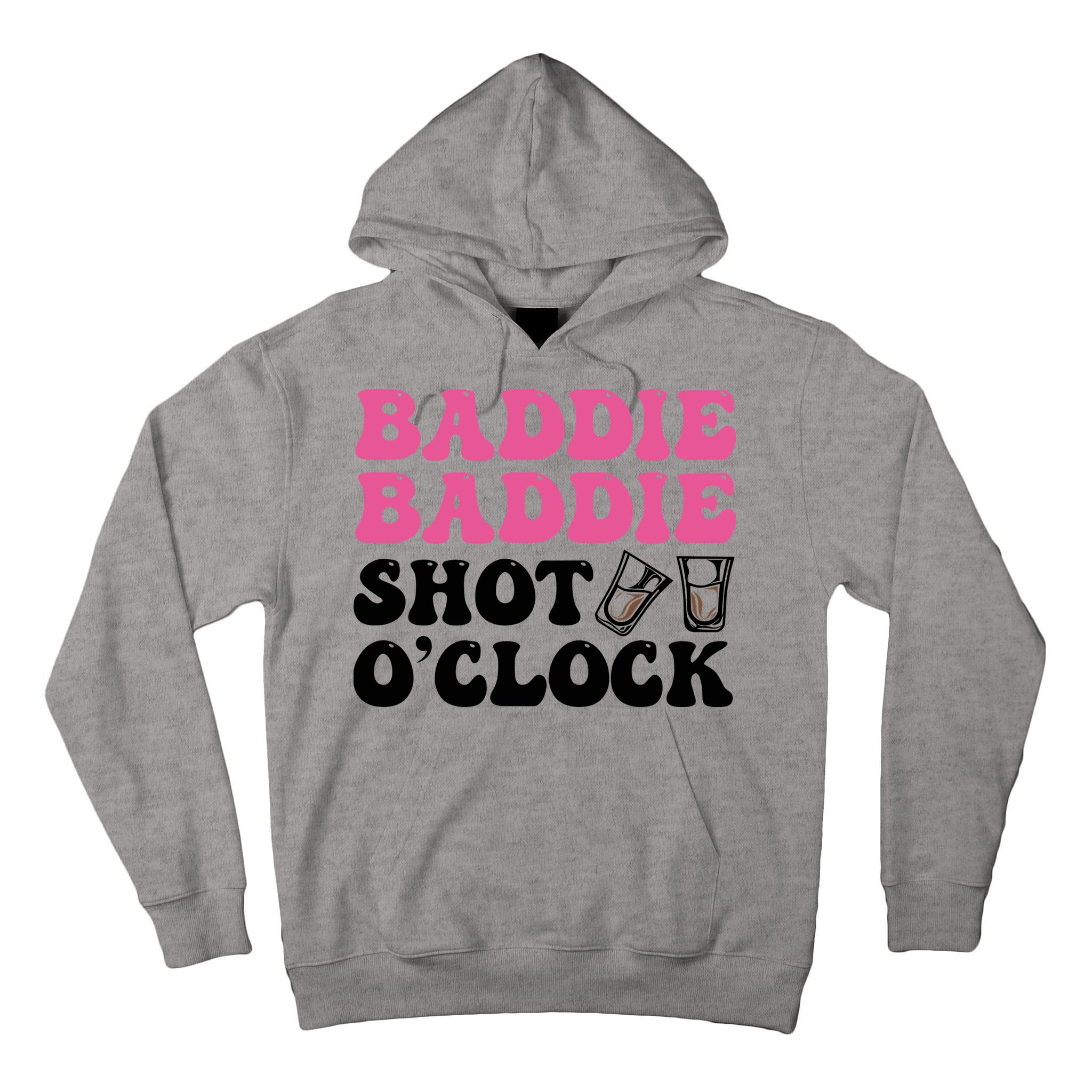 Baddies Caribbean Baddie Baddie Shot O Clock Tall Hoodie