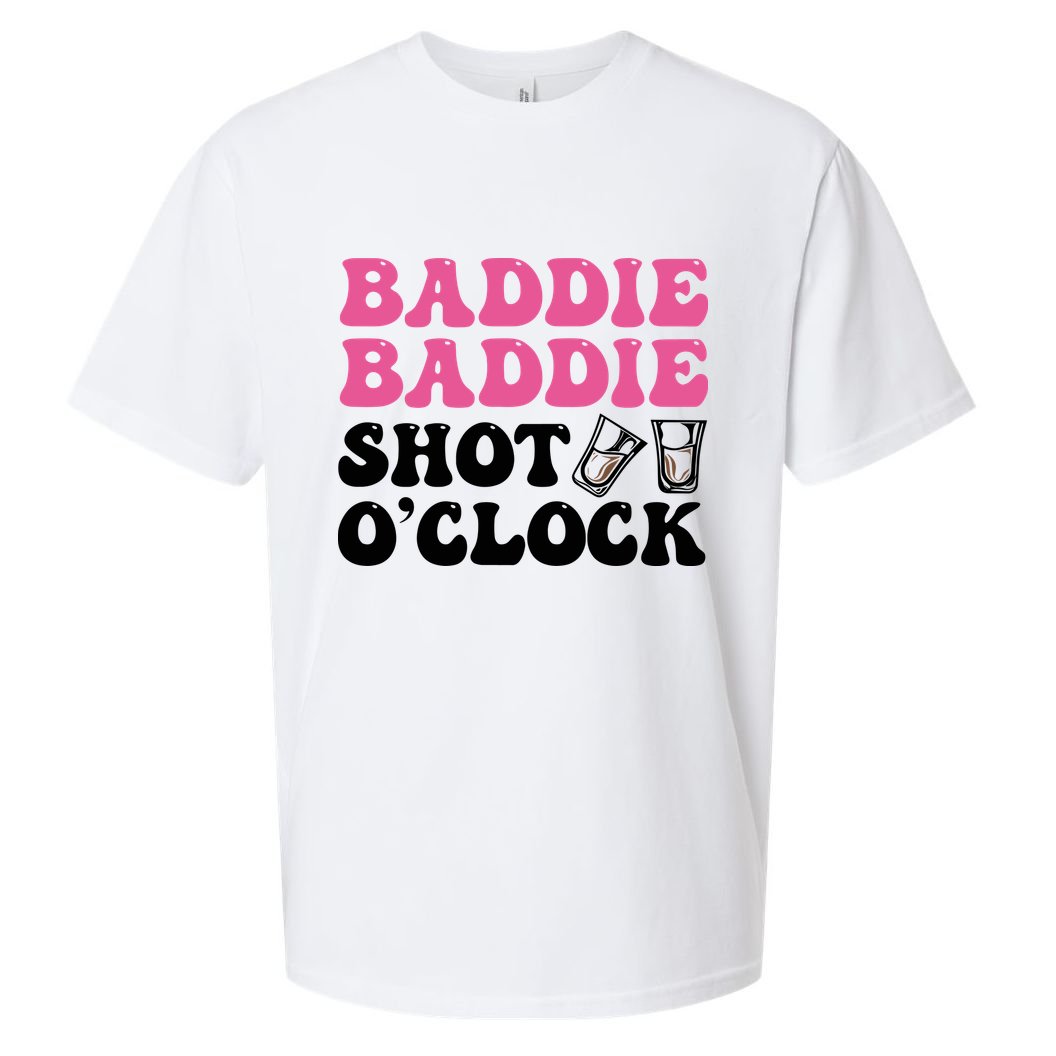 Baddies Caribbean Baddie Baddie Shot O Clock Sueded Cloud Jersey T-Shirt