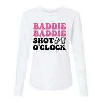 Baddies Caribbean Baddie Baddie Shot O Clock Womens Cotton Relaxed Long Sleeve T-Shirt