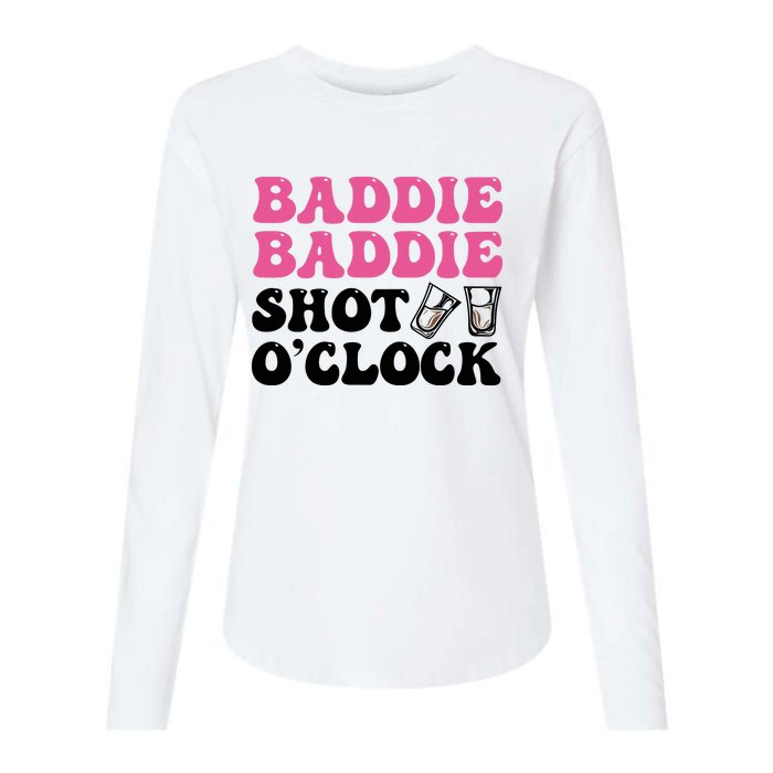 Baddies Caribbean Baddie Baddie Shot O Clock Womens Cotton Relaxed Long Sleeve T-Shirt