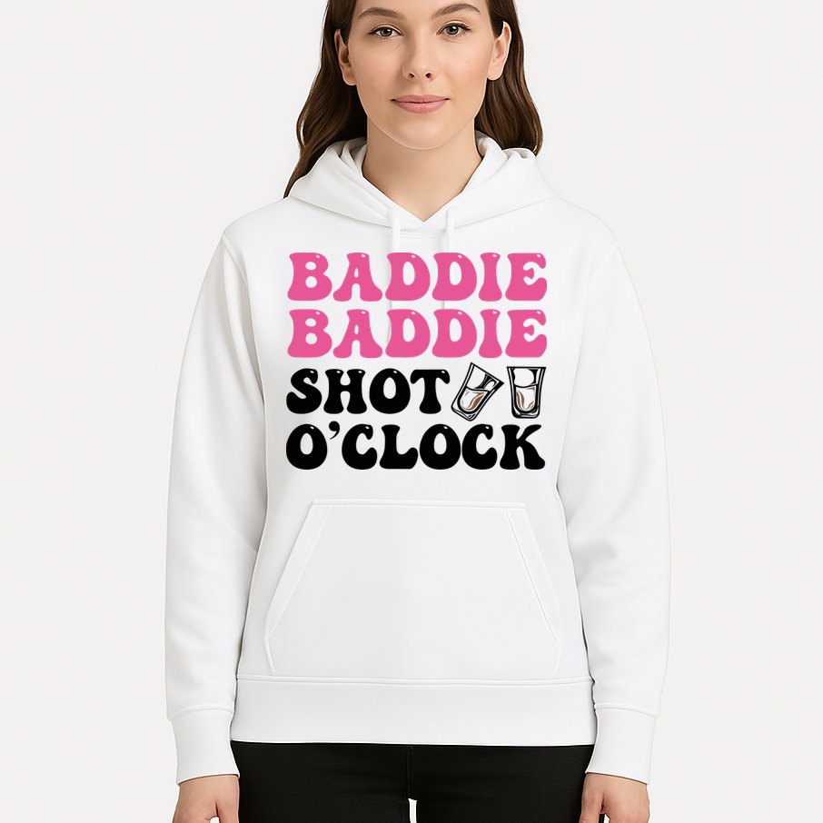 Baddies Caribbean Baddie Baddie Shot O Clock Hoodie