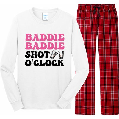 Baddies Caribbean Baddie Baddie Shot O Clock Long Sleeve Pajama Set