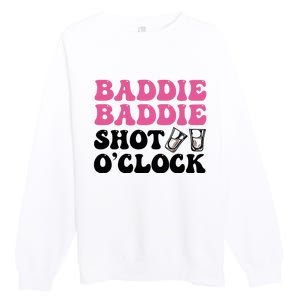 Baddies Caribbean Baddie Baddie Shot O Clock Premium Crewneck Sweatshirt