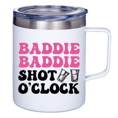 Baddies Caribbean Baddie Baddie Shot O Clock 12oz Stainless Steel Coffee Mug