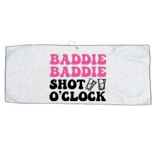 Baddies Caribbean Baddie Baddie Shot O Clock Large Microfiber Waffle Golf Towel