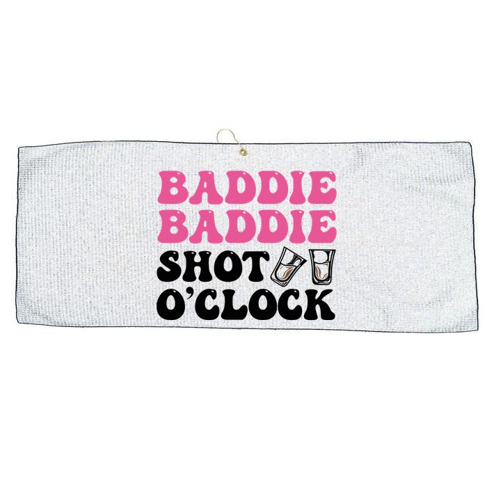 Baddies Caribbean Baddie Baddie Shot O Clock Large Microfiber Waffle Golf Towel