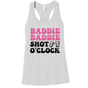 Baddies Caribbean Baddie Baddie Shot O Clock Women's Racerback Tank