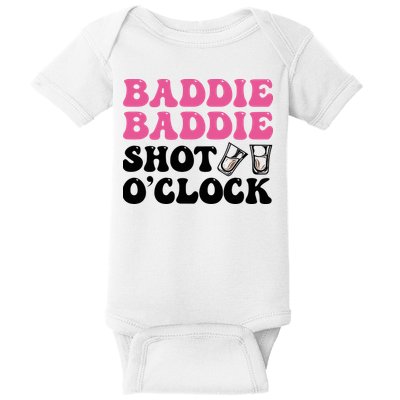 Baddies Caribbean Baddie Baddie Shot O Clock Baby Bodysuit