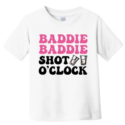 Baddies Caribbean Baddie Baddie Shot O Clock Toddler T-Shirt