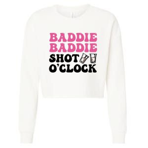 Baddies Caribbean Baddie Baddie Shot O Clock Cropped Pullover Crew