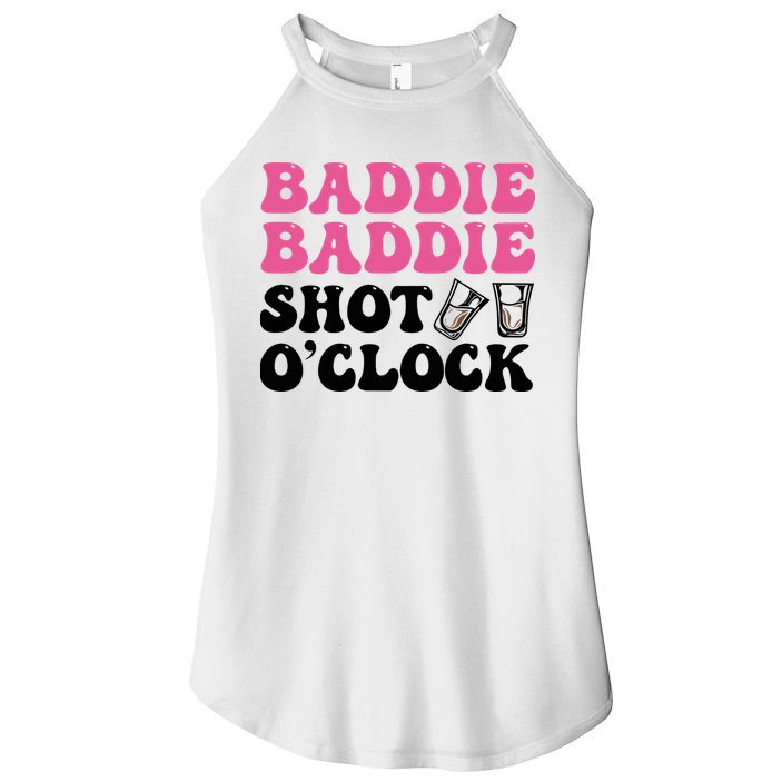 Baddies Caribbean Baddie Baddie Shot O Clock Women's Perfect Tri Rocker Tank