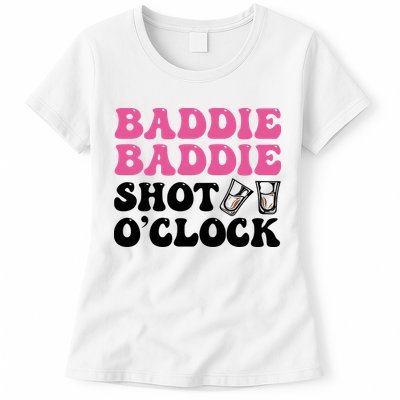 Baddies Caribbean Baddie Baddie Shot O Clock Womens T-Shirt