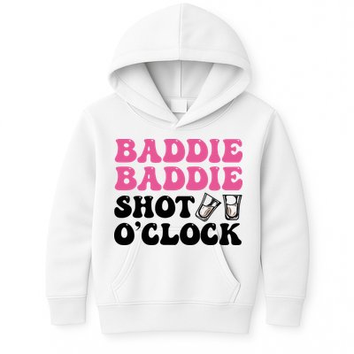 Baddies Caribbean Baddie Baddie Shot O Clock Kids Hoodie