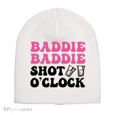 Baddies Caribbean Baddie Baddie Shot O Clock Short Acrylic Beanie