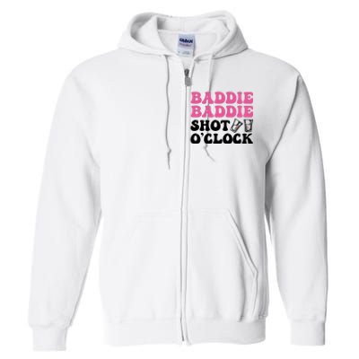 Baddies Caribbean Baddie Baddie Shot O Clock Full Zip Hoodie