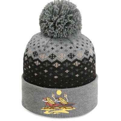 Bitcoin Crypto Beach Vacation The Baniff Cuffed Pom Beanie