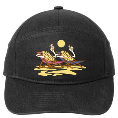 Bitcoin Crypto Beach Vacation 7-Panel Snapback Hat