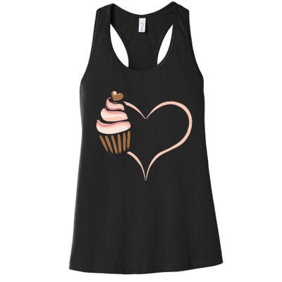 Baking Cupcake Cute Bakery Muffin Baking Cooking Women's Racerback Tank