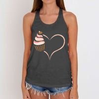 Baking Cupcake Cute Bakery Muffin Baking Cooking Women's Knotted Racerback Tank