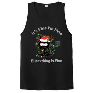 Black Cat Christmas ItS Fine IM Fine Everything Is Fine Gift PosiCharge Competitor Tank