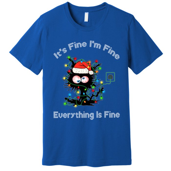 Black Cat Christmas ItS Fine IM Fine Everything Is Fine Gift Premium T-Shirt