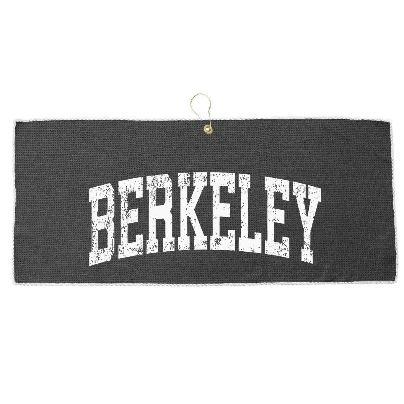Berkeley California Ca Vintage Athletic Sports Design Large Microfiber Waffle Golf Towel