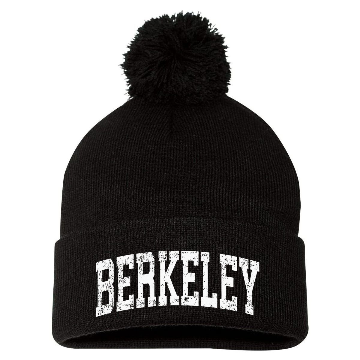 Berkeley California Ca Vintage Athletic Sports Design Pom Pom 12in Knit Beanie