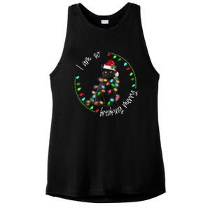 Black Cat Christmas Light I Am So Freaking Merry Gift Ladies PosiCharge Tri-Blend Wicking Tank