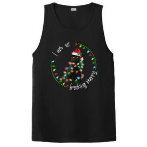 Black Cat Christmas Light I Am So Freaking Merry Gift PosiCharge Competitor Tank