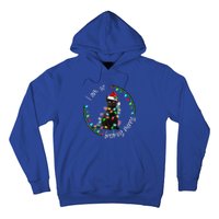 Black Cat Christmas Light I Am So Freaking Merry Gift Hoodie