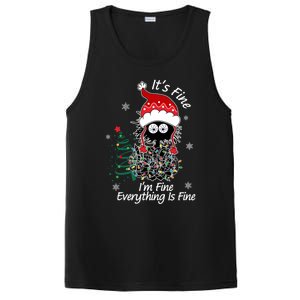 Black Cat Christmas ItS Fine IM Fine Everything Is Fine Gift PosiCharge Competitor Tank