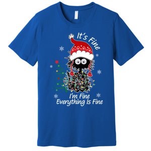 Black Cat Christmas ItS Fine IM Fine Everything Is Fine Gift Premium T-Shirt