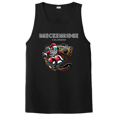 Breckenridge Colorado Cool Snowboard Christmas Santa Gift PosiCharge Competitor Tank