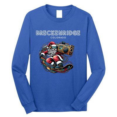 Breckenridge Colorado Cool Snowboard Christmas Santa Gift Long Sleeve Shirt