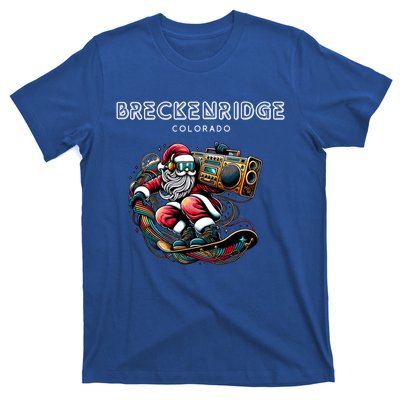 Breckenridge Colorado Cool Snowboard Christmas Santa Gift T-Shirt