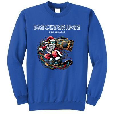 Breckenridge Colorado Cool Snowboard Christmas Santa Gift Tall Sweatshirt