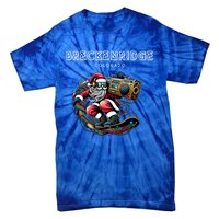 Breckenridge Colorado Cool Snowboard Christmas Santa Gift Tie-Dye T-Shirt