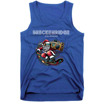 Breckenridge Colorado Cool Snowboard Christmas Santa Gift Tank Top