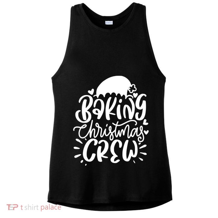 Baking Christmas Crew Holiday Ladies PosiCharge Tri-Blend Wicking Tank