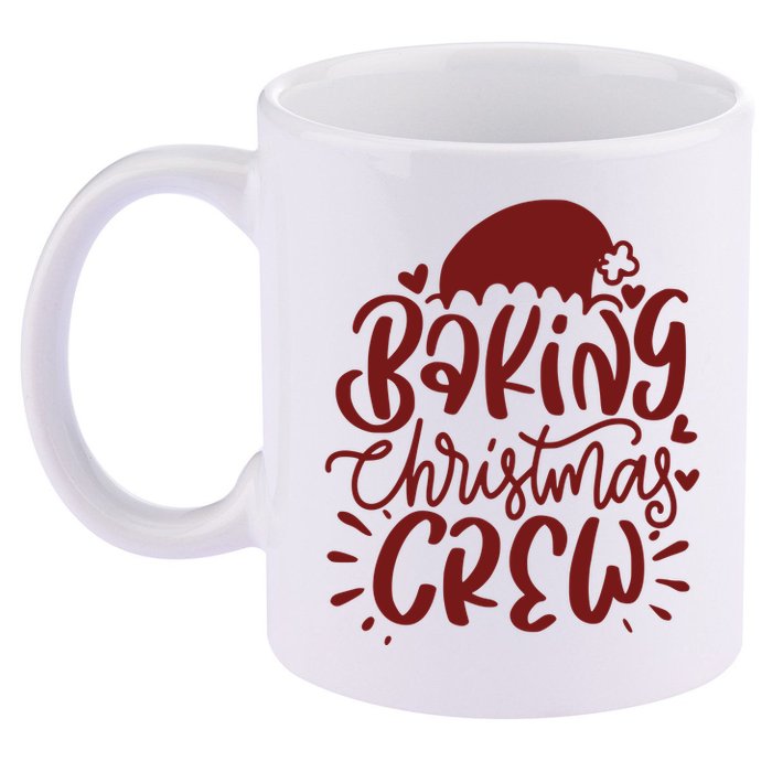 Baking Christmas Crew Holiday 11oz C Handle Ceramic Mug