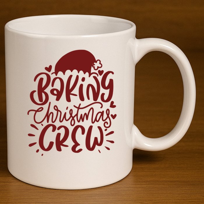 Baking Christmas Crew Holiday 11oz C Handle Ceramic Mug
