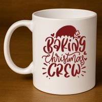 Baking Christmas Crew Holiday 11oz C Handle Ceramic Mug