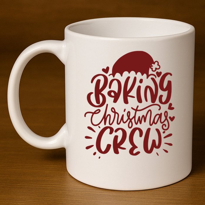 Baking Christmas Crew Holiday 11oz C Handle Ceramic Mug