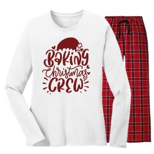 Baking Christmas Crew Holiday Women's Long Sleeve Flannel Pajama Set 