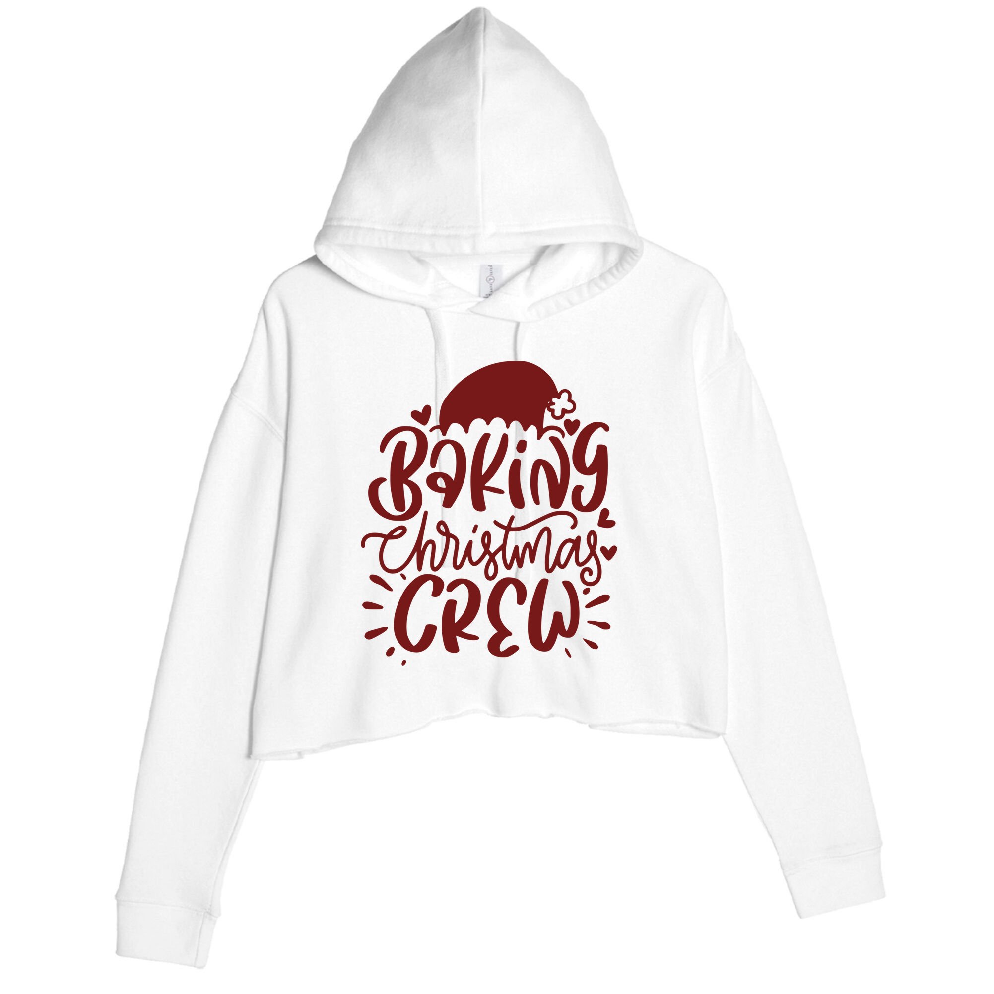 Baking Christmas Crew Holiday Crop Fleece Hoodie