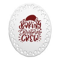 Baking Christmas Crew Holiday Ceramic Oval Ornament