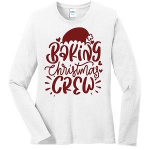 Baking Christmas Crew Holiday Ladies Long Sleeve Shirt