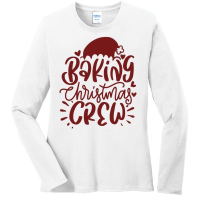 Baking Christmas Crew Holiday Ladies Long Sleeve Shirt