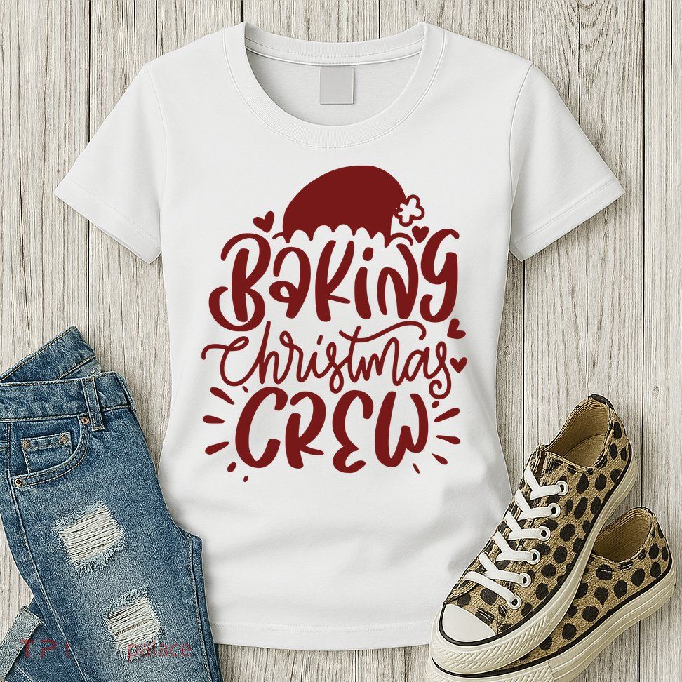 Baking Christmas Crew Holiday Womens T-Shirt