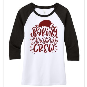 Baking Christmas Crew Holiday Women's Tri-Blend 3/4-Sleeve Raglan Shirt